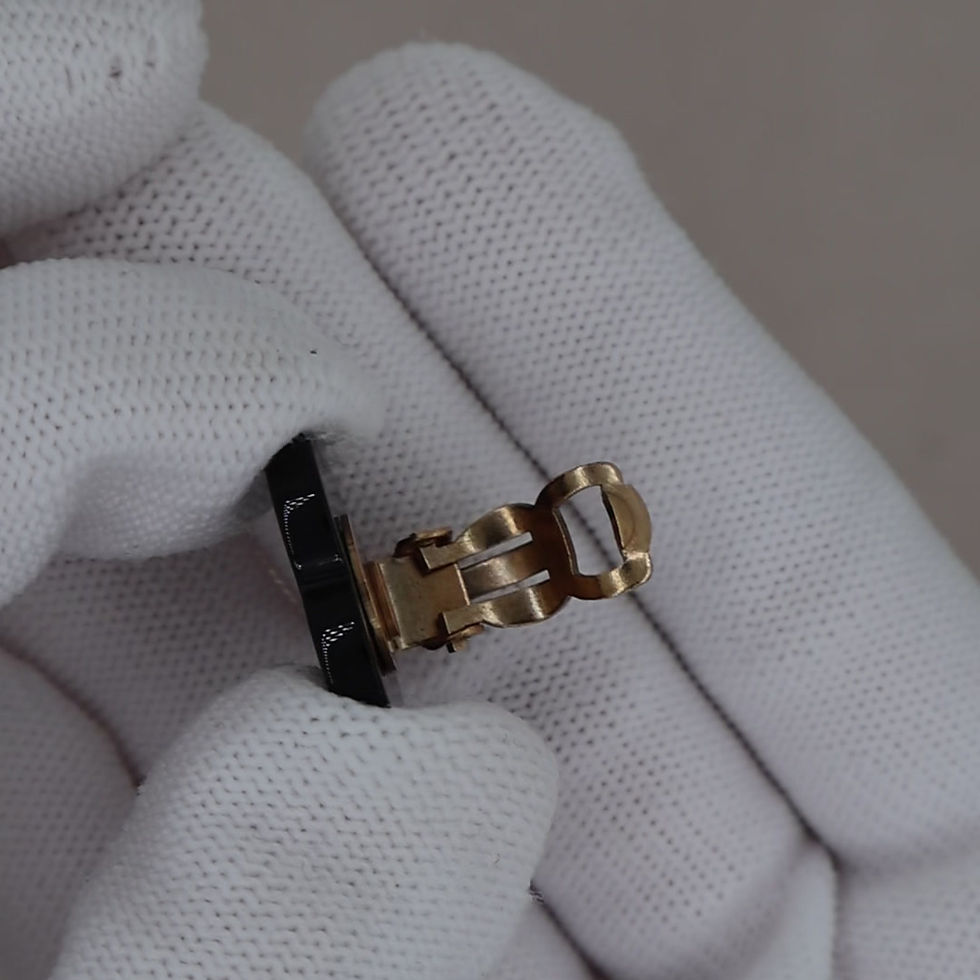 Thumbnail: Chanel 2002 Black And White Four-Leaf Flower Acrylic Metal Clip-On Earrings