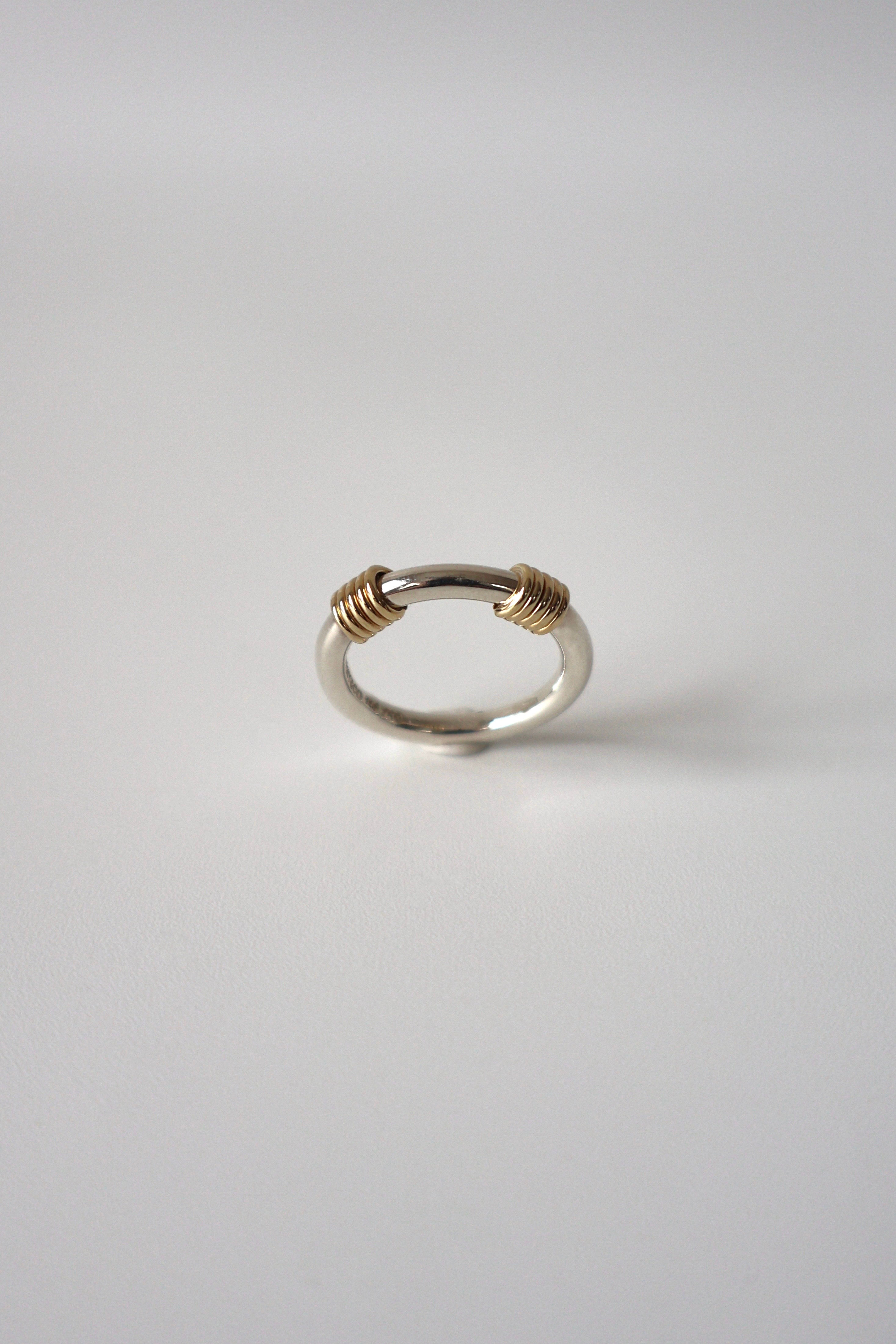 Tiffany & Co. Double Coil 18K Gold / Sterling Silver Band Ring
