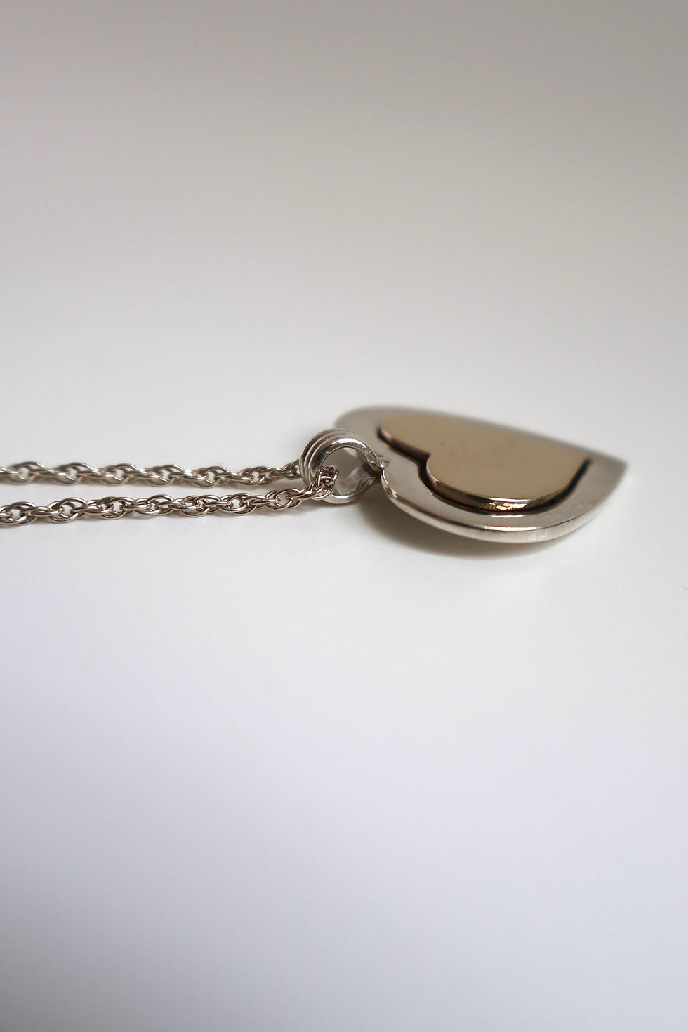 Thumbnail: Tiffany & Co. Heart Medal 18K Gold/Sterling Silver Necklace