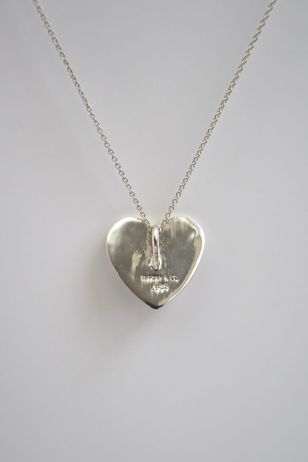 Thumbnail: Tiffany & Co. Heart T Engraved Sterling Silver Necklace