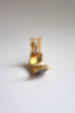 Thumbnail: Hermès Pair Of Baby Tiger Enamel-Coated Ceramic Hoop Metal Clip-On Earrings