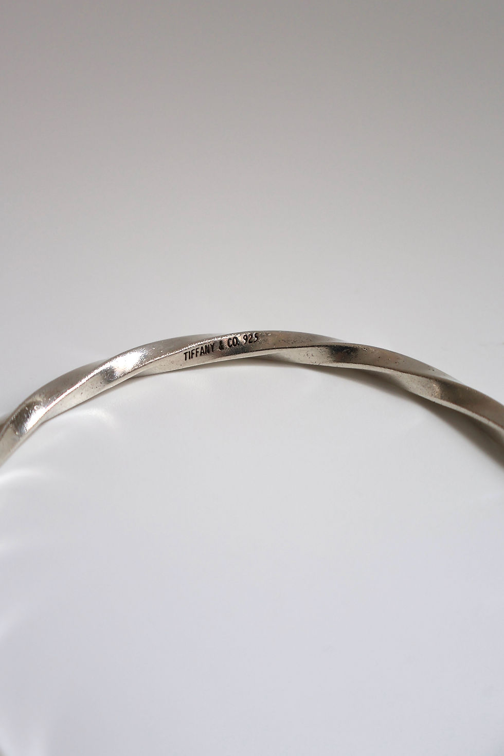 Thumbnail: Tiffany & Co. Twisted Sterling Silver Bar Bangle