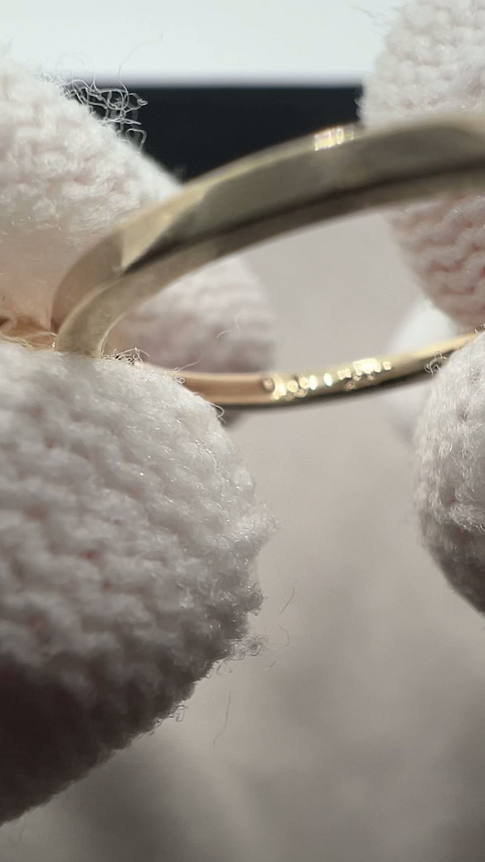 Thumbnail: agete 0.1ct Diamond 10k Gold Thin Stack Ring