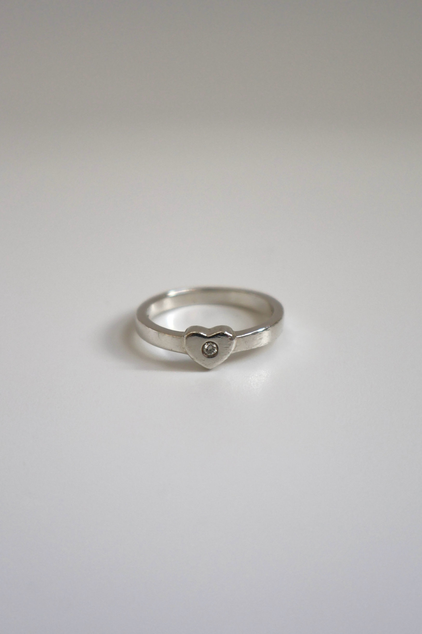 Tiffany & Co. Paloma Picasso Diamond in Heart Sterling Silver Ring