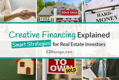 Creative financing explained through multiple real estate strategies including seller financing, hard money loans, rent-to-own agreements, and lease options -thumbnail