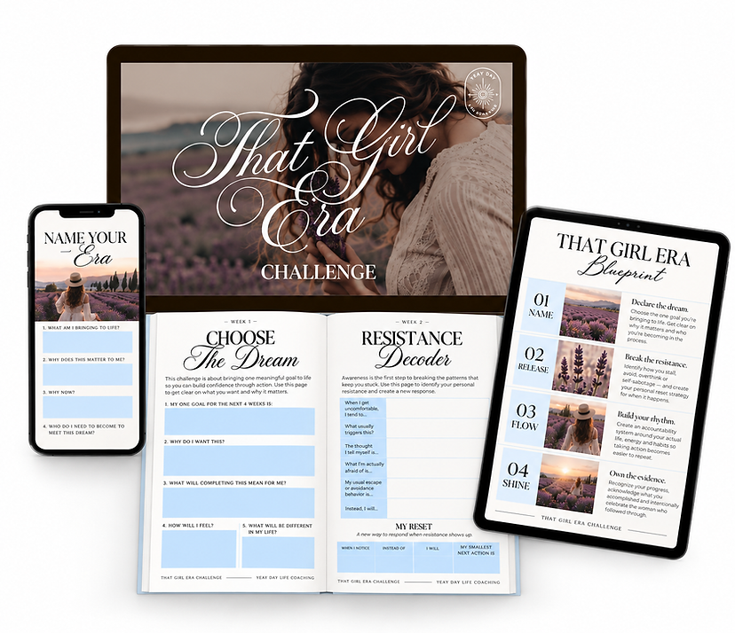 That Girl Era goal accountability workbook and 30-day coaching materials