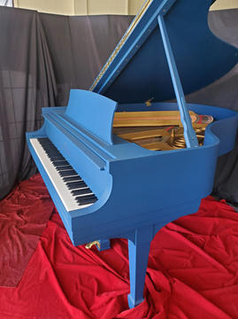 Blue Steinway M Custom Painted