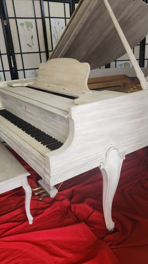White Driftwood Steinway Model XR $7,950 Grand Piano 6'2" Custom Painted. Art Case, Restored