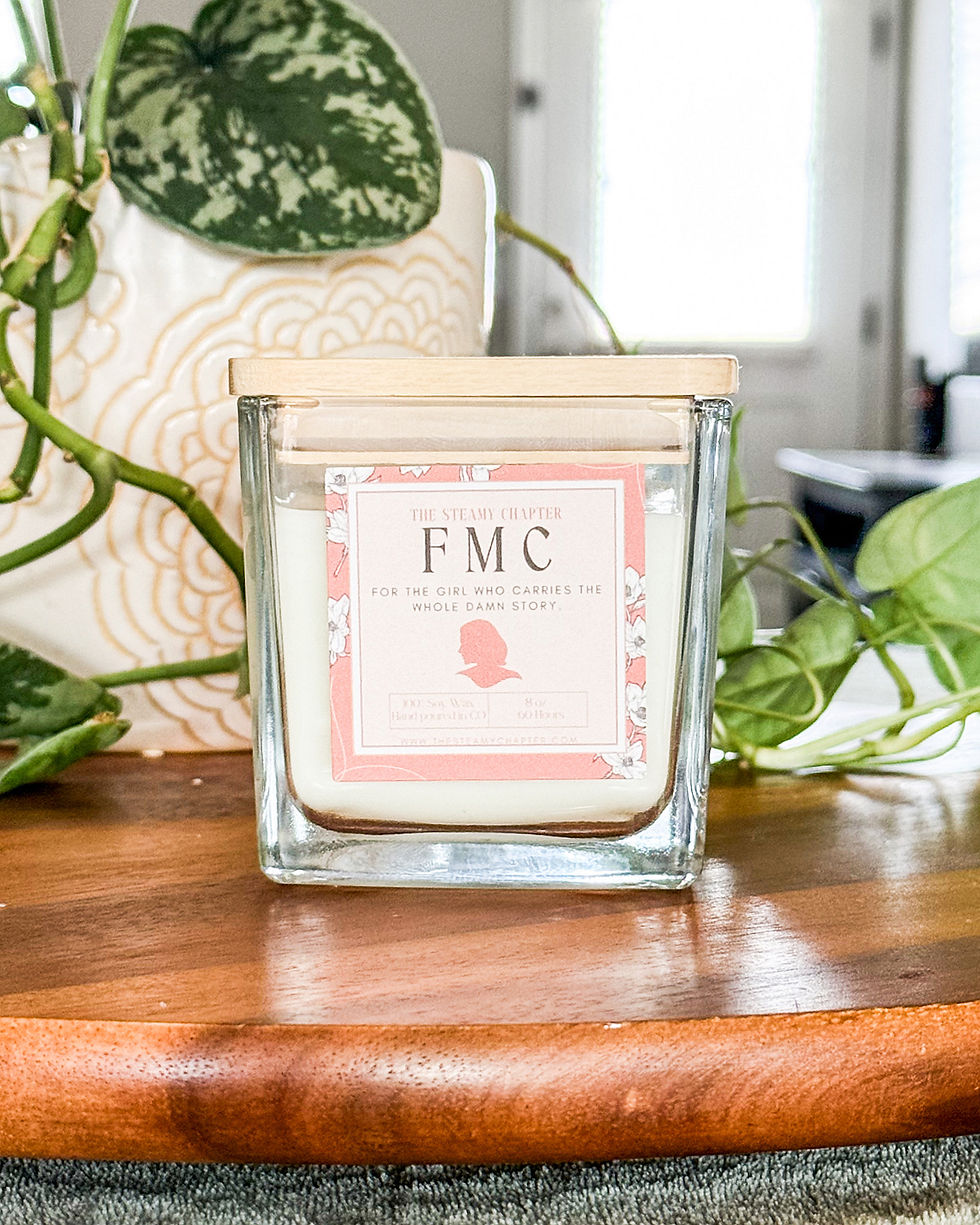 FMC bookish soy candle for the steamy chapter