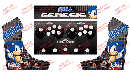 Sega genesis Bartop weecade sideart