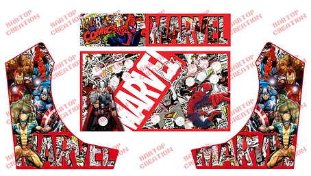 arcade artwork marvel side art
