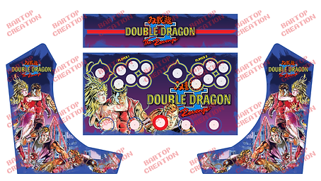 Double dragon arcade bartop artwork