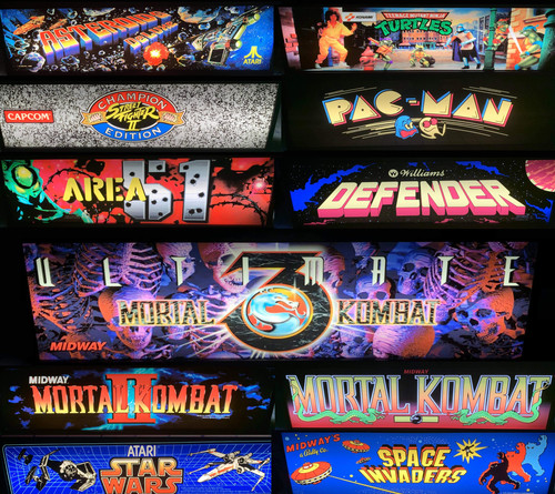 Arcade1up Light Up Replacement Marquee! Premium Artwork with High