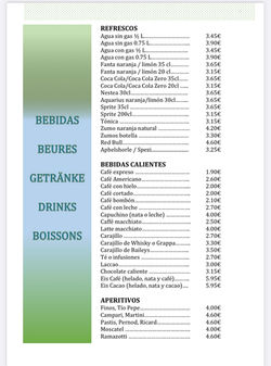 MENU BEBIDAS 1