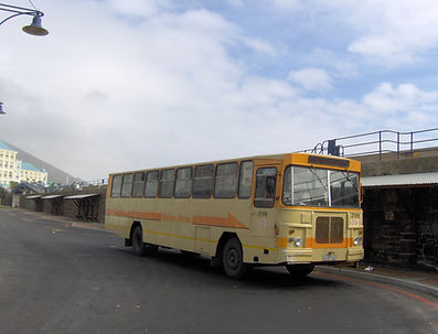 Golden Arrow engine in front bus Cape Town 2008