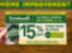 Friedman's Home Improvement 15% Off Sale Direct Mail Postcard 2025