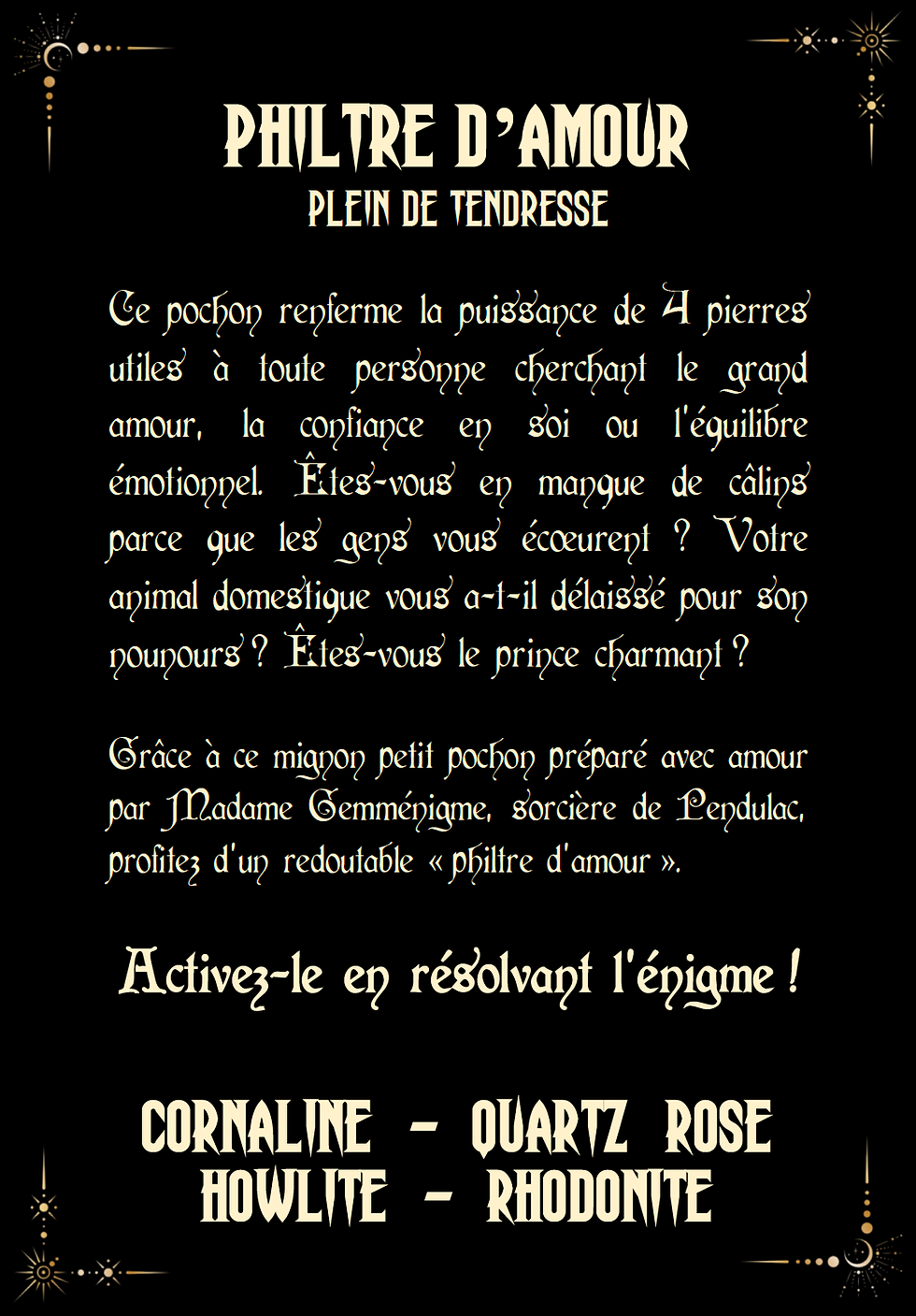 Miniature : Pochon-Jeu "PHILTRE D'AMOUR"