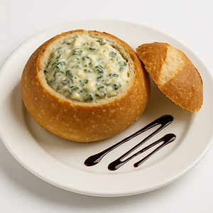 Spinach-Artichoke Sourdough Bowl