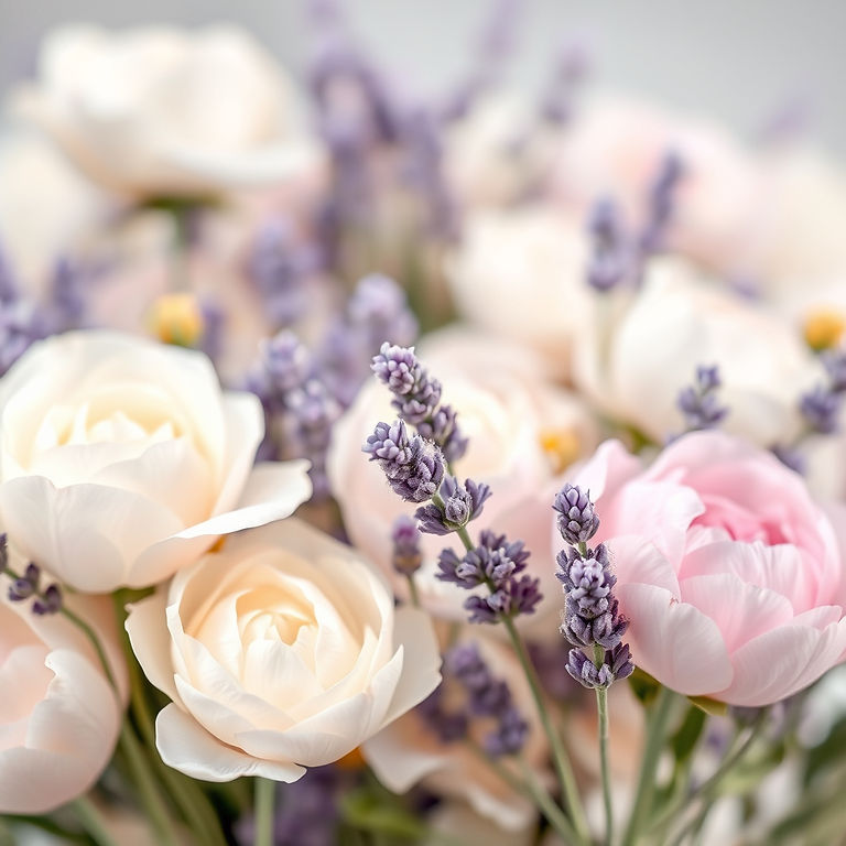 Soft, Blurred Floral Background_Best for a romantic, airy, wedding feel_Think___Soft white