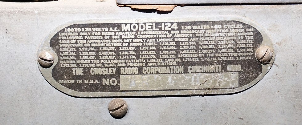 Thumbnail: Crosley Playtime Radio Model 124 Ca 1931