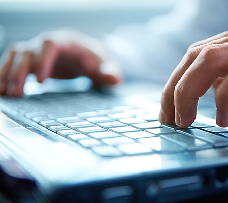 Hands on Computer Keyboard