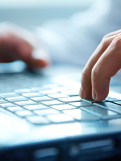 Hands on Computer Keyboard
