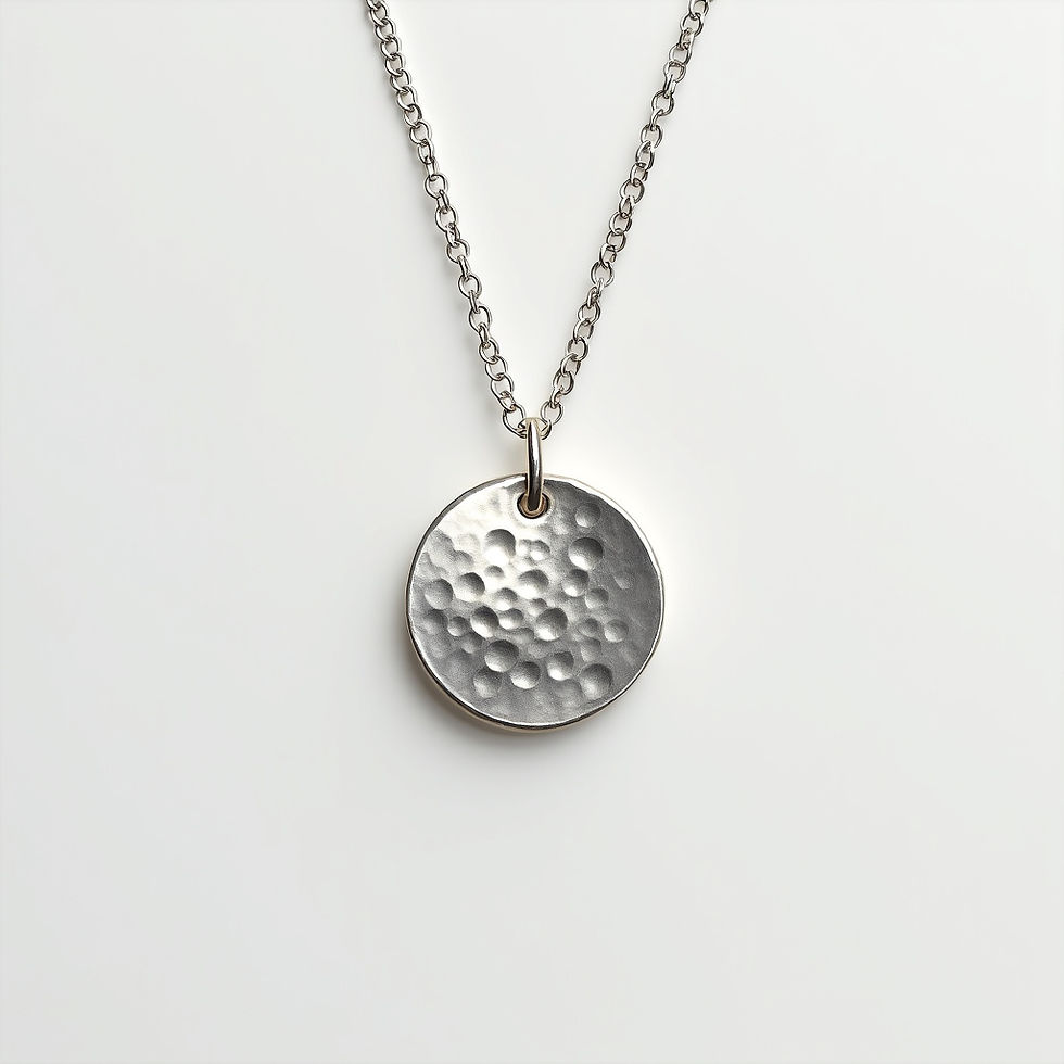 Hammered Silver Pendant