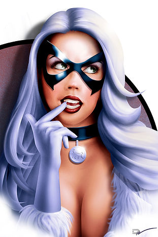 Marvel Black Cat illustration by Darren Kane