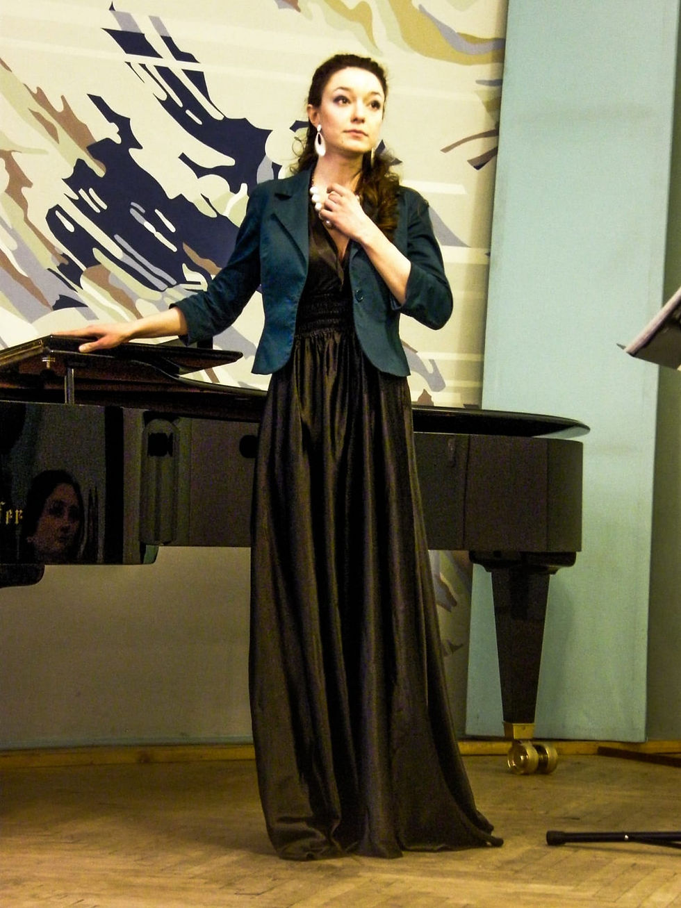 Concerto "Amor y odio" con Maria Pankiv (pianoforte) al Conservatorio di Lviv, Ucraina
