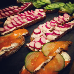 Trio de tartinette au chèvre