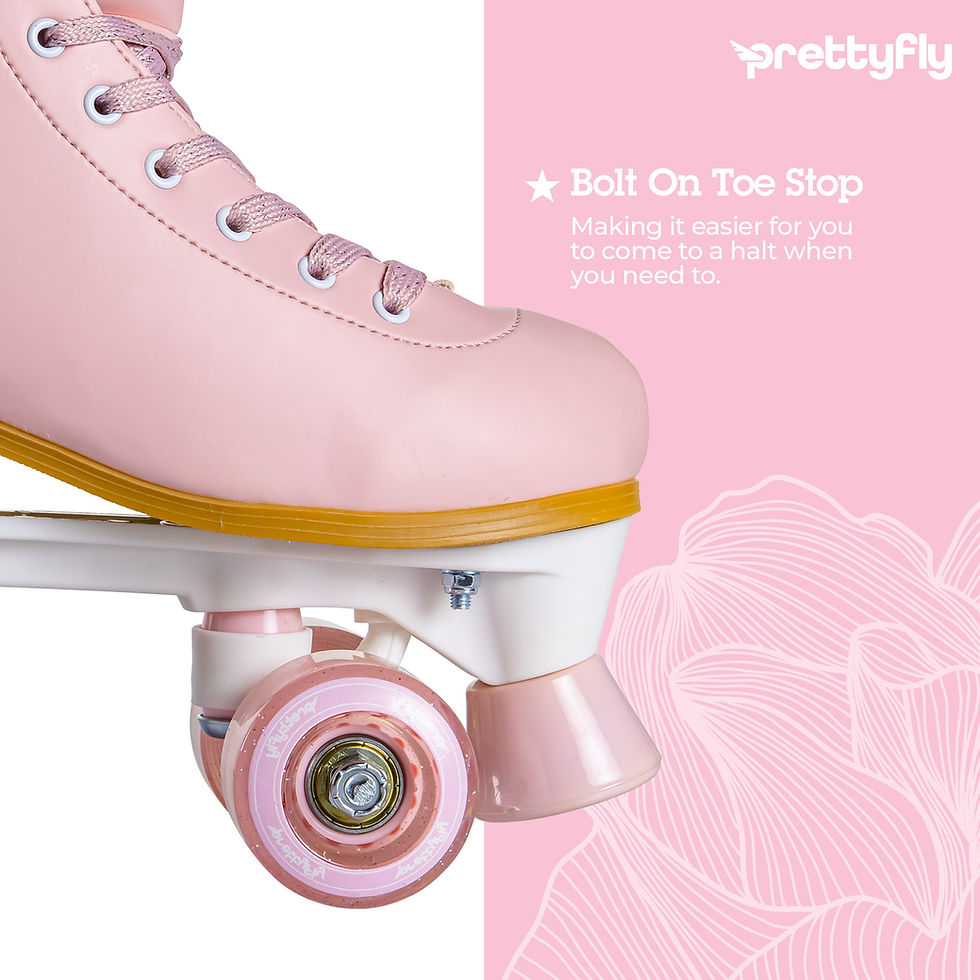 Thumbnail: Yvolution Adult Quad Skates Prettyfly in pink