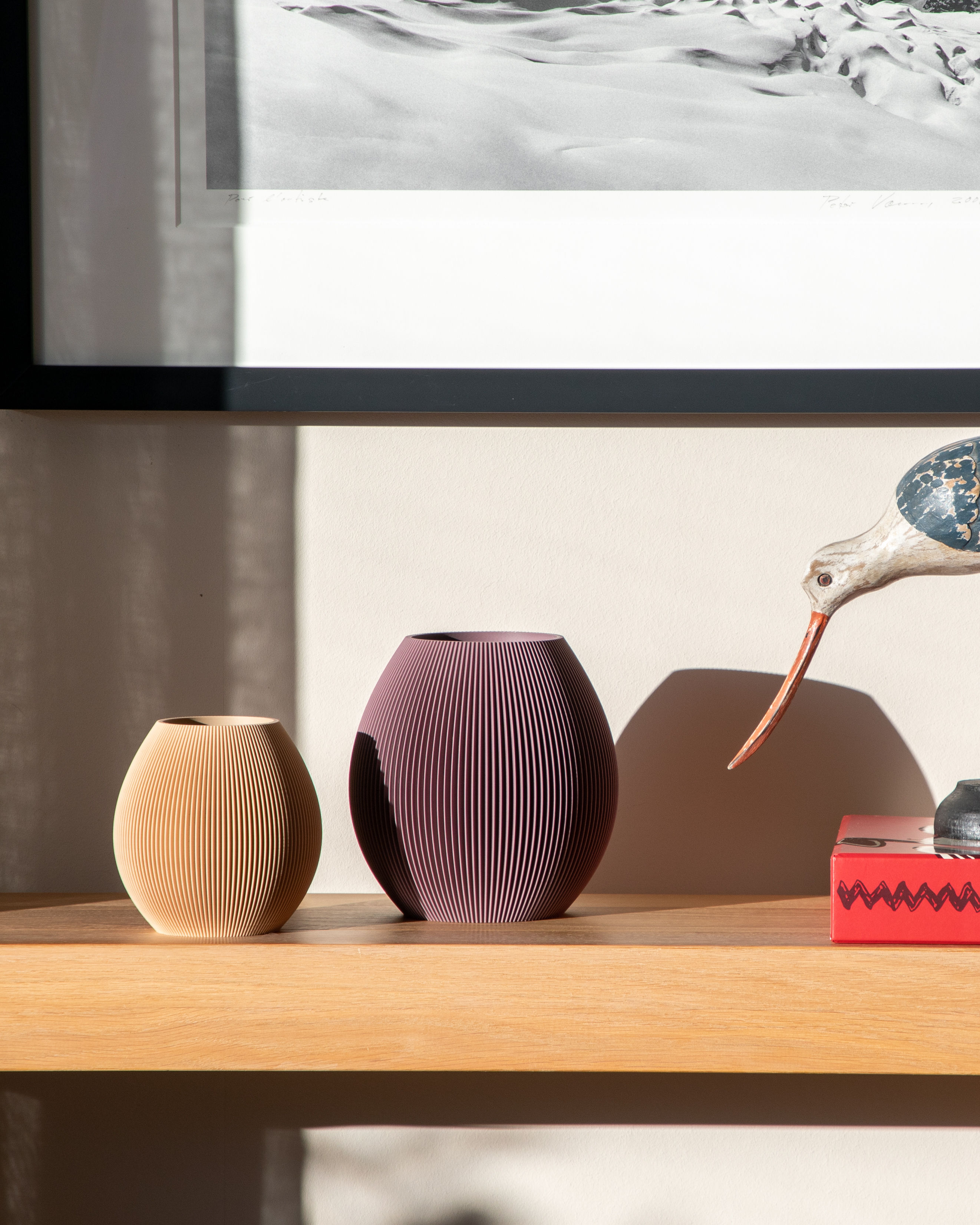 Vase, Dennis Maass, Moderne Vase, Runde Vase, 3-D Druckvase,