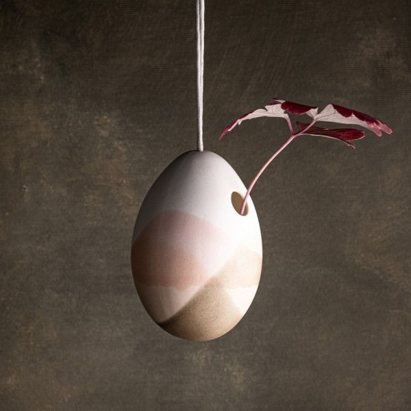 Hängevase, Erwin Flow S, Klatt Objects, Knochenporzellan