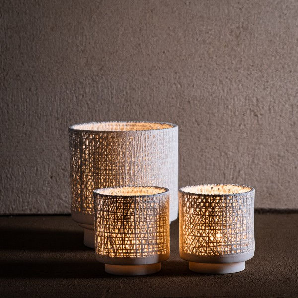 Votive, Gaze, Klatt Objects, Bone China Porzellan, Windlicht