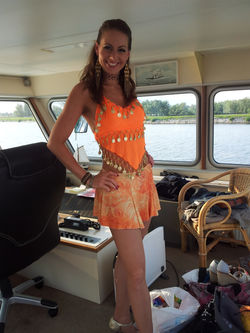 Dancer on 'Caribbean Cruise'- theme partyboat