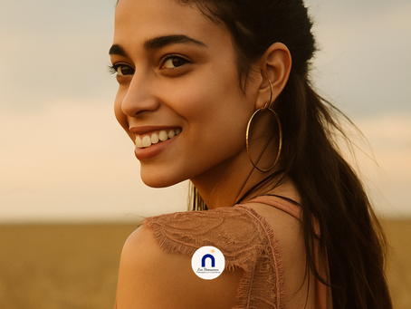 Femme apaisée qui marche librement dans la lumière, symbole de libération émotionnelle amoureuse et de renaissance intérieure