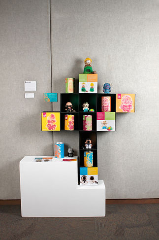 Toy display in art gallery