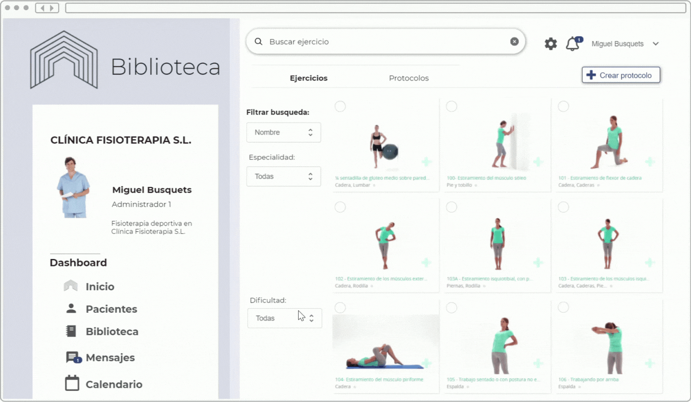 Ejercicio terapéutico fisioterapia