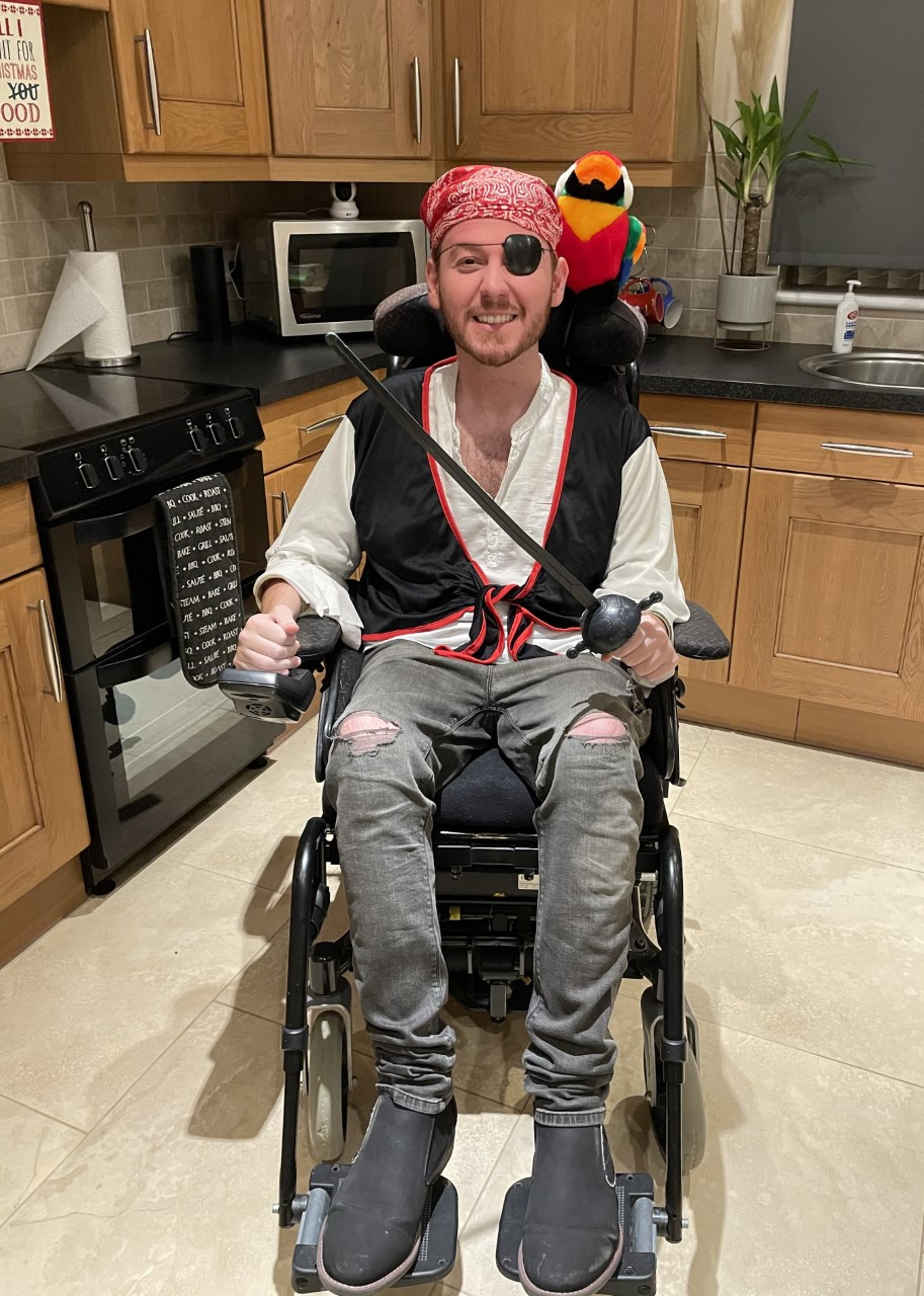 Ross in full pirate fancy dress