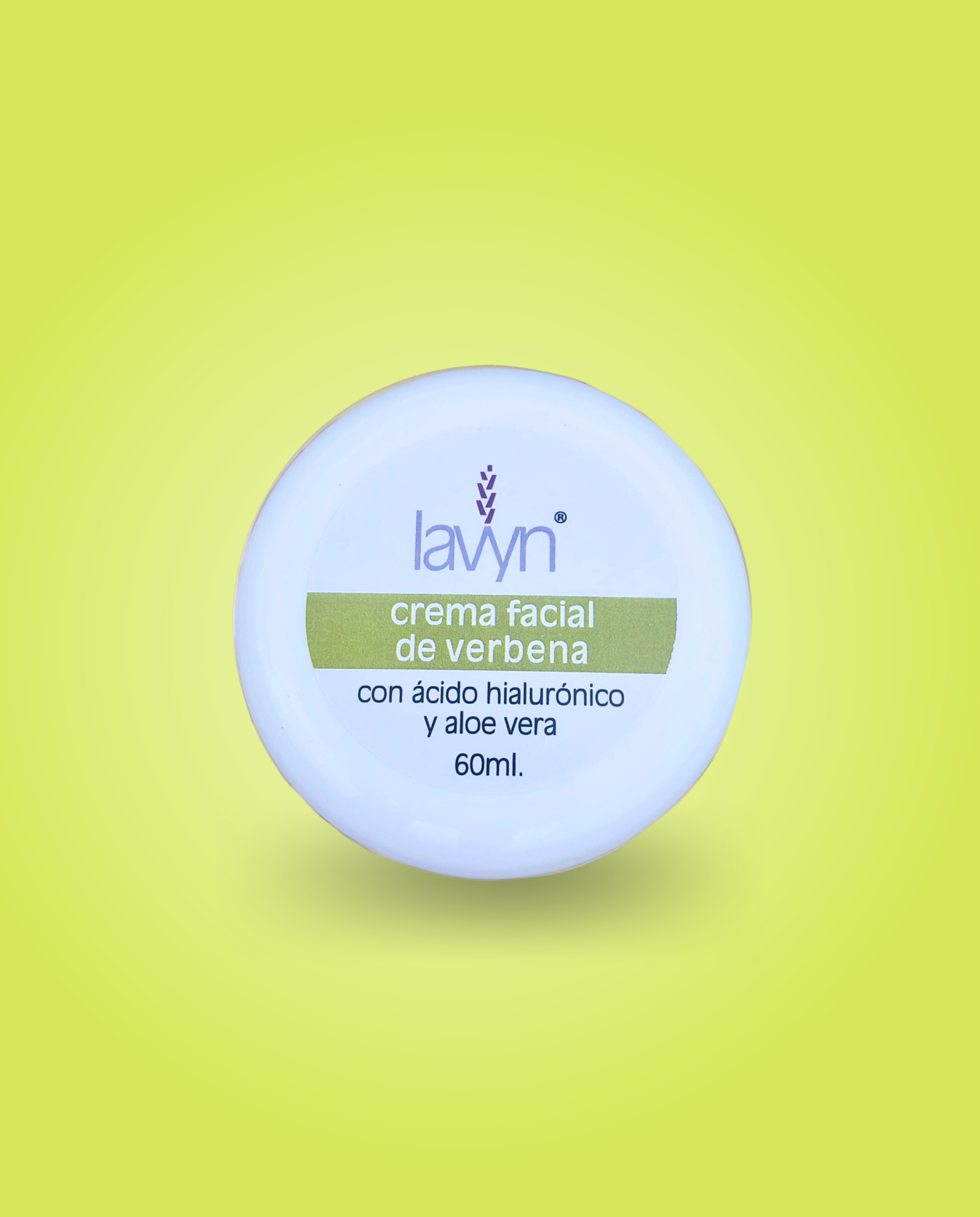 Tarro de crema facial de verbena lavyn