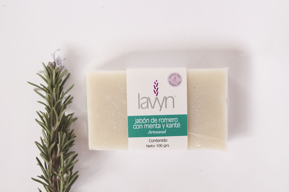 Miniatura: Jabon de romero de 100 grs con una rama de romero