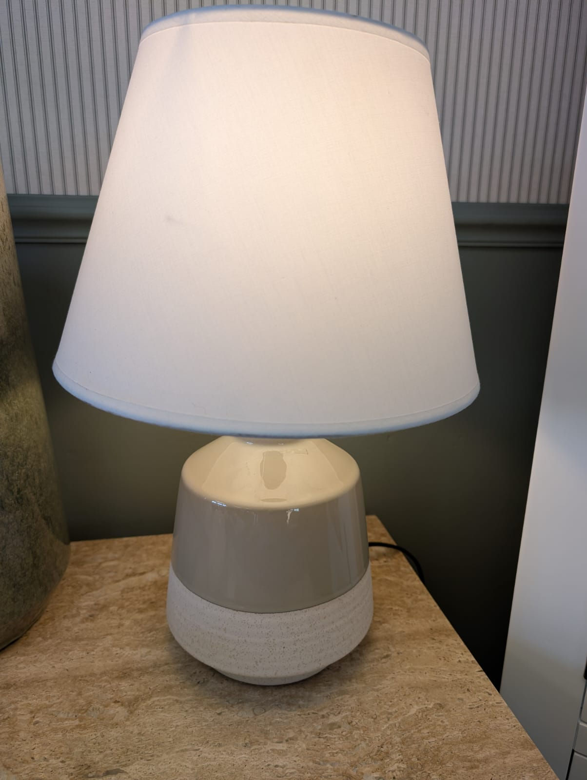 Canterbury Soft Green Dipped Glaze Table Lamp