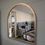 Thumbnail: Arched Window Large Mirror in Brass Finish