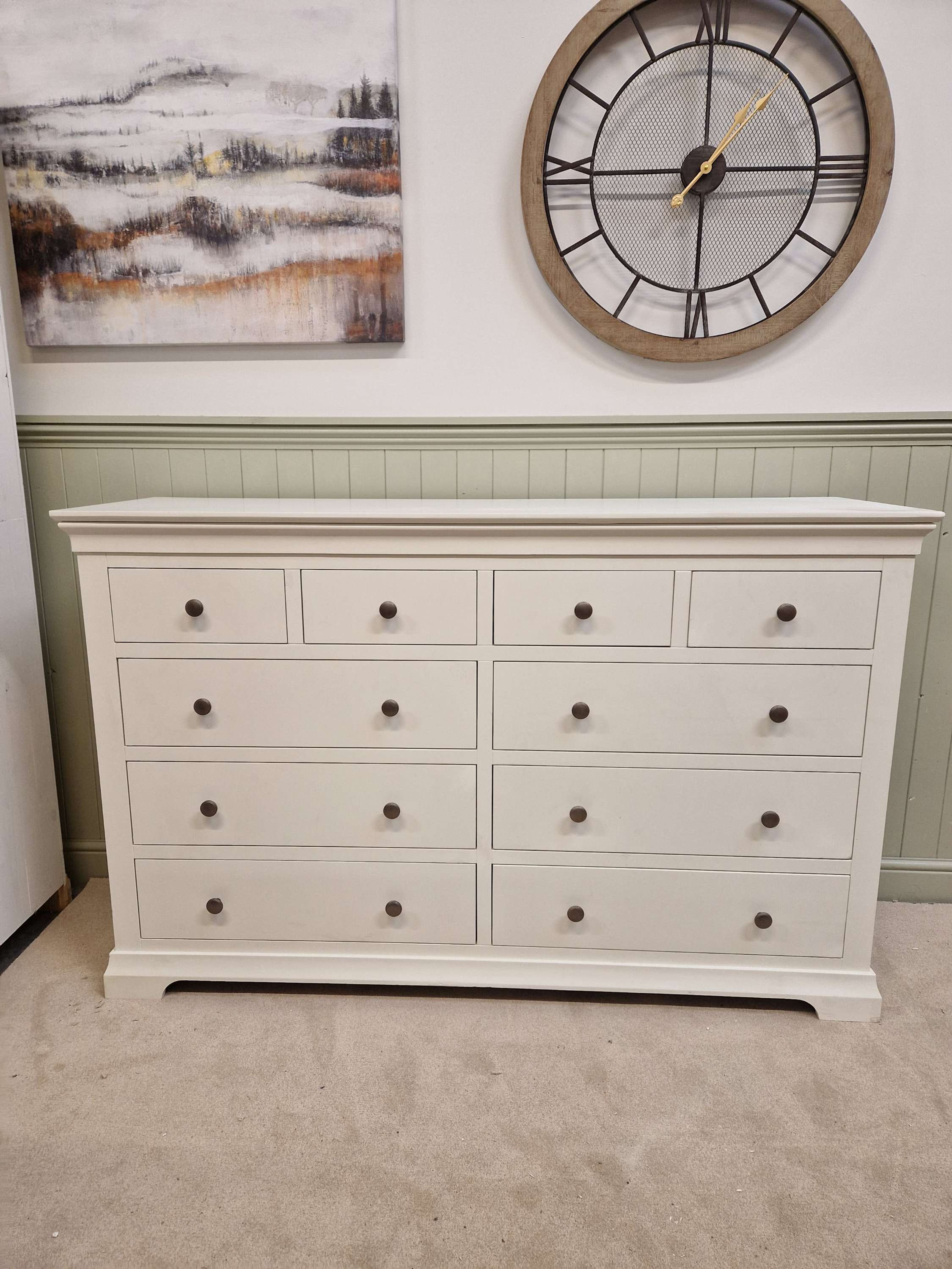 Chantilly Warm White 10 Drawer Chest