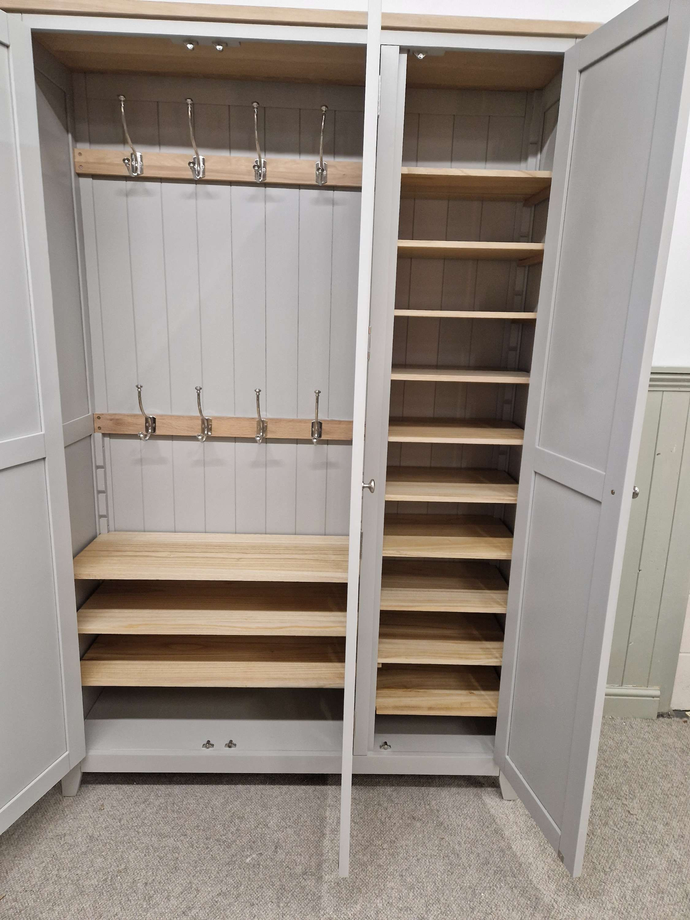 Chester Dove Grey 3 Door Hallway Cupboard