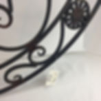 Thumbnail: Wrought Iron Metal Wall Décor, Rustic Round Wall Décor, black.