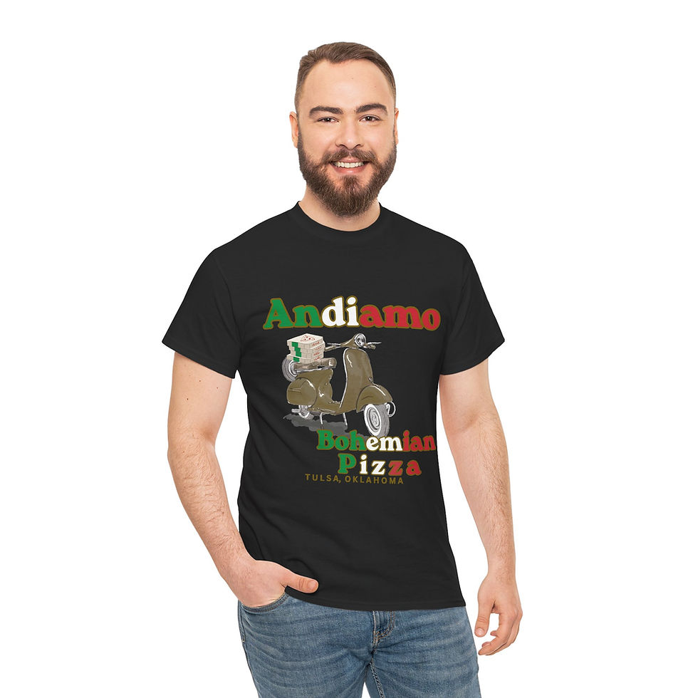 Thumbnail: Andiamo Vespa Pizza Delivery T-Shirt