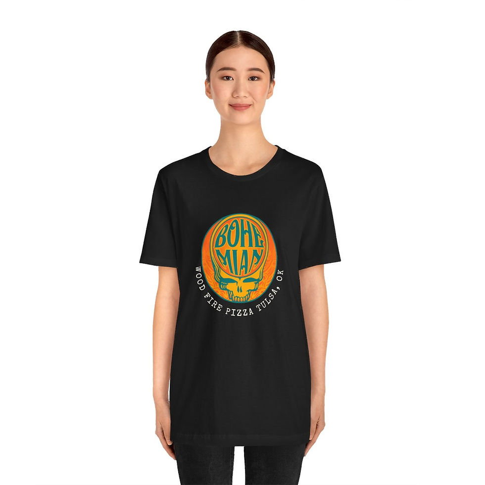 Thumbnail: Orange 'Bohemian Stealie Skull' T-Shirt