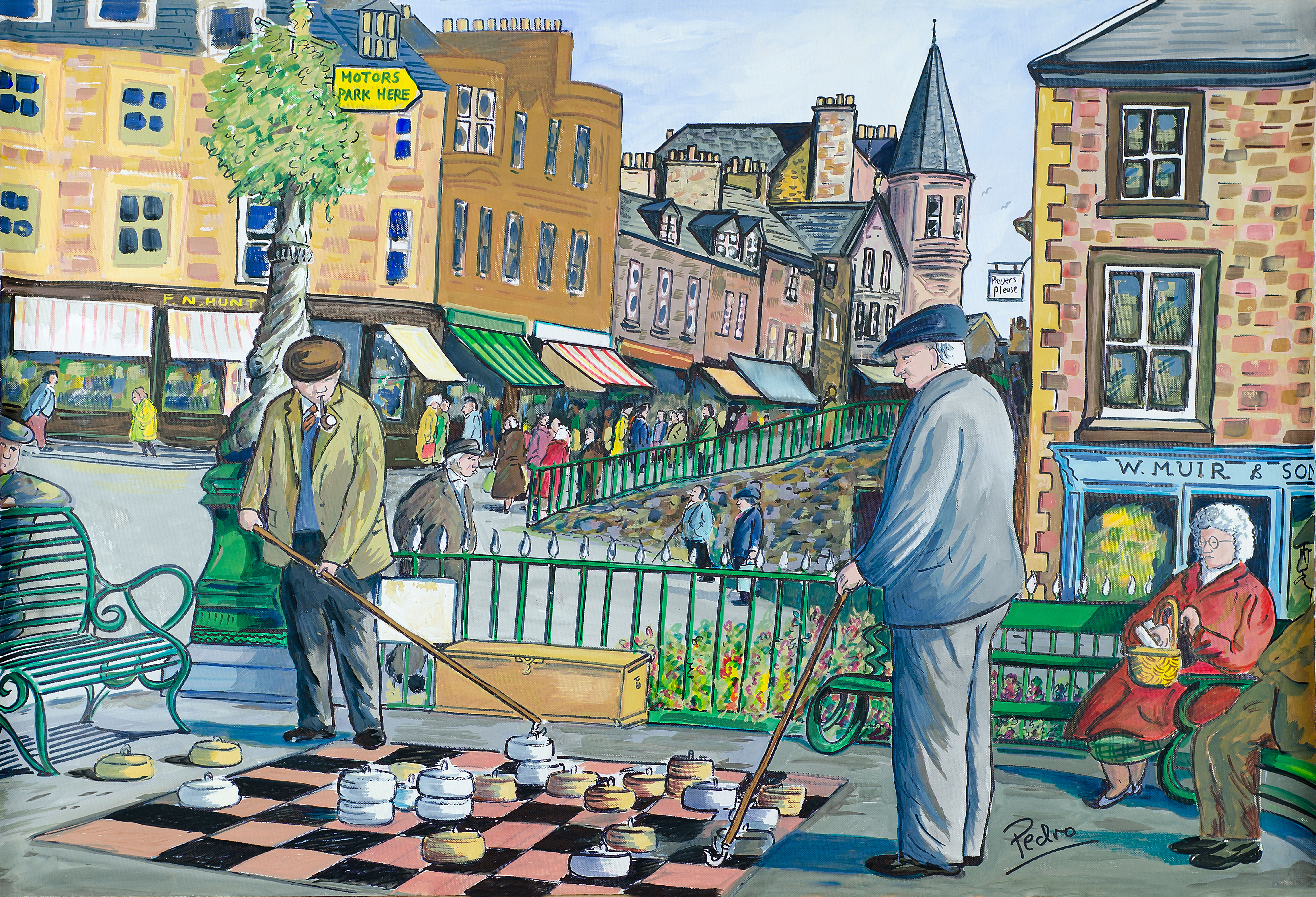 Outdoor Draughts, James Square, Crieff