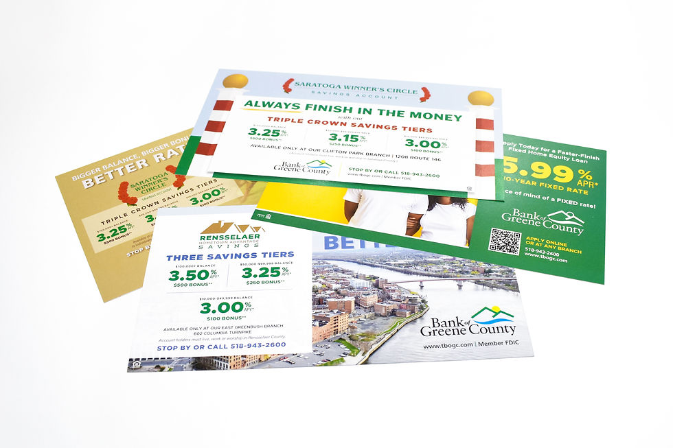 Bank of Greene Direct Mail Postcards